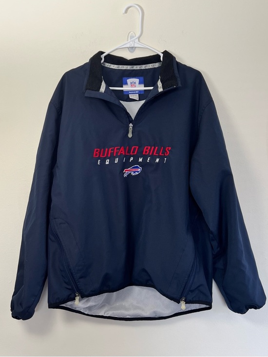 Reebok Other - Vintage Reebok NFL Buffalo Bills Equipment Navy Pullover with White Mesh Lining